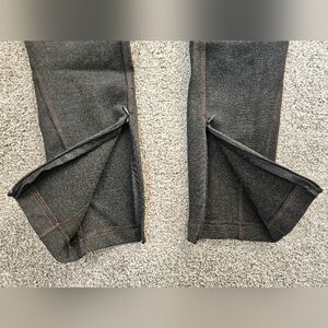 Gap Sculpt Compression Thick Legging Ankle Pants Charcoal Size Small Ankle Zip